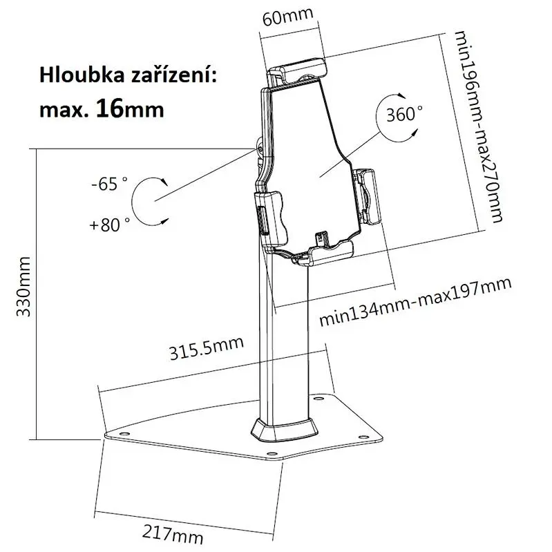 Stolný držiak na tablet iPad Fiber Mounts TAGATA1